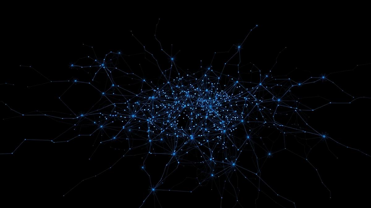 Abstract constellation of connected city nodes representing a pan-India hiring network